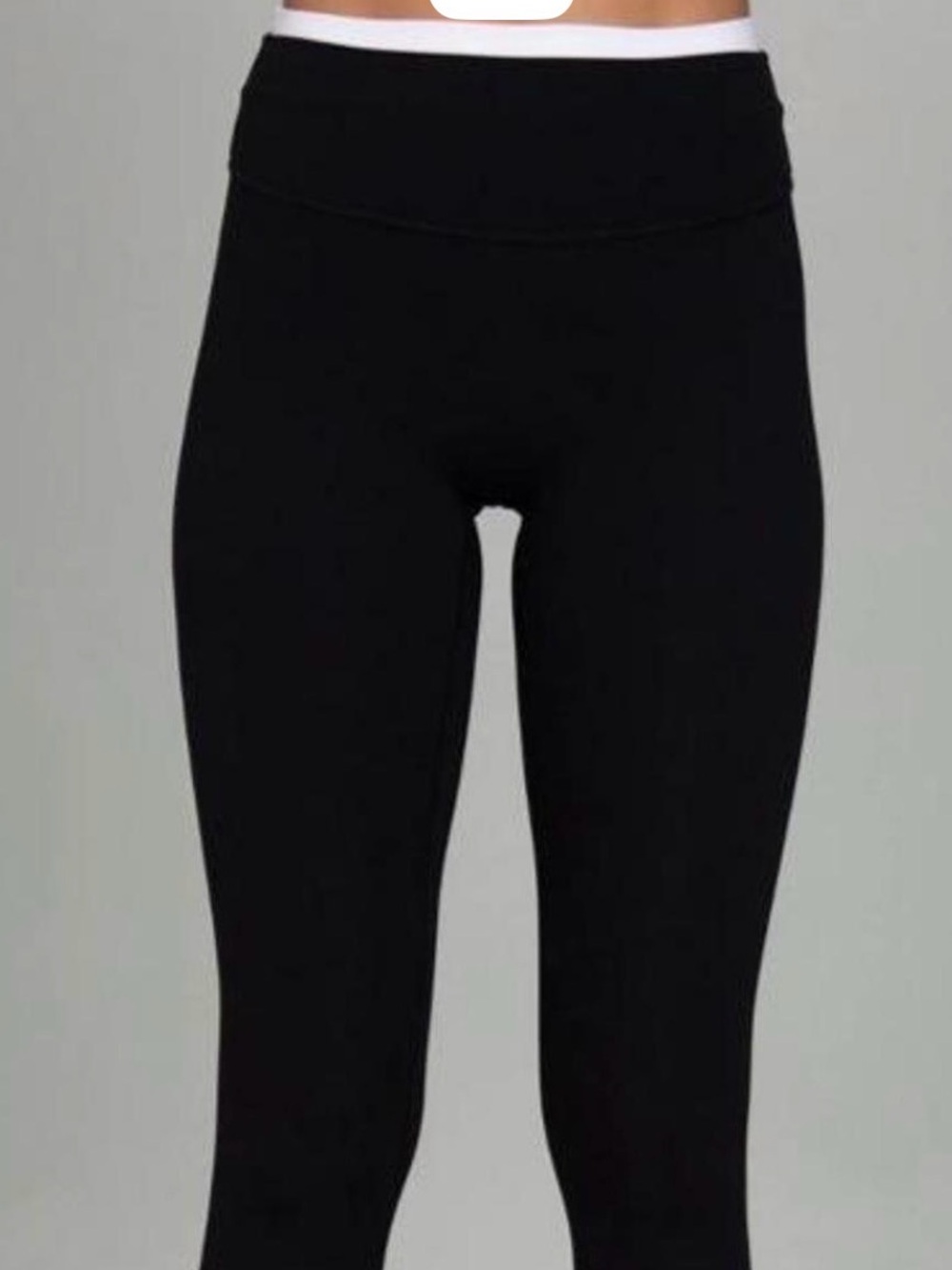 Gold Hinge layered look Women's Black High-Waist Leggings